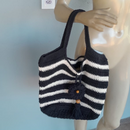 Bolsa Bicolor feita em Crochê - PROMOÇÃO