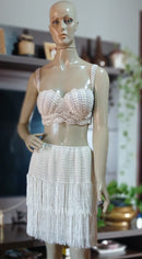 Conjunto Top + Saia Forrada de Crochê (PROMOÇÃO) Peça Unica a pronta entrega