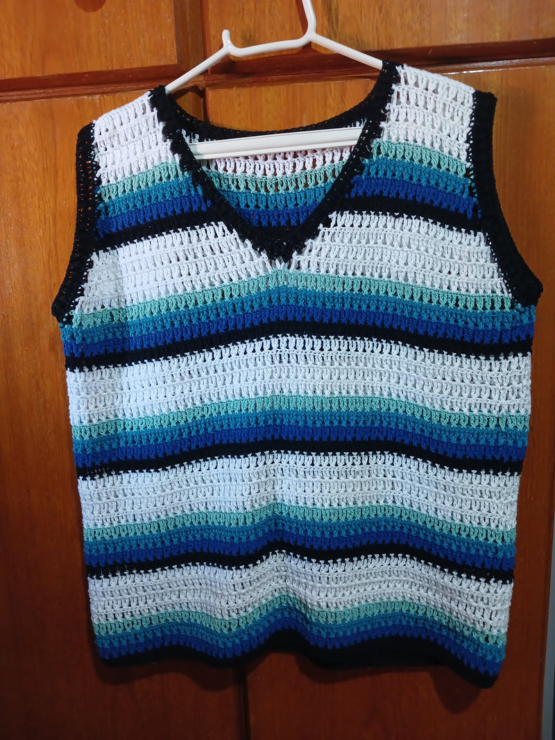 Camiseta Regata Masculina de Crochê ( PEÇA ÚNICA )