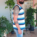 Camiseta Regata Masculina de Crochê ( PEÇA ÚNICA )