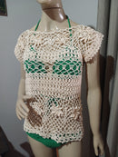 Blusa de crochê rendada