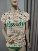 Blusa de crochê rendada